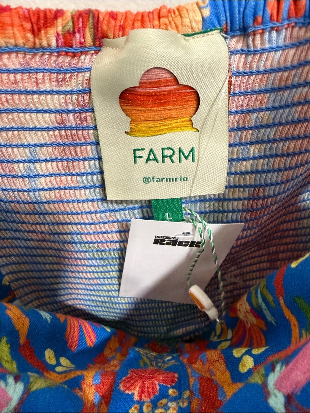 NEW FARM Rio Stitched Garden Floral Belted Linen Blend Romper SZ Large - Picture 6 of 10